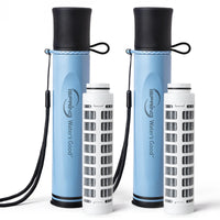 iSpring IFS-B2F2 Personal Water Filter Straw, 2-Pack w/2 Extra Filters, Removes Micro-organisms & Lead, SGS-Tested BPA-Free, Ultralight Portable Purifier for Survival, Emergency & Hiking