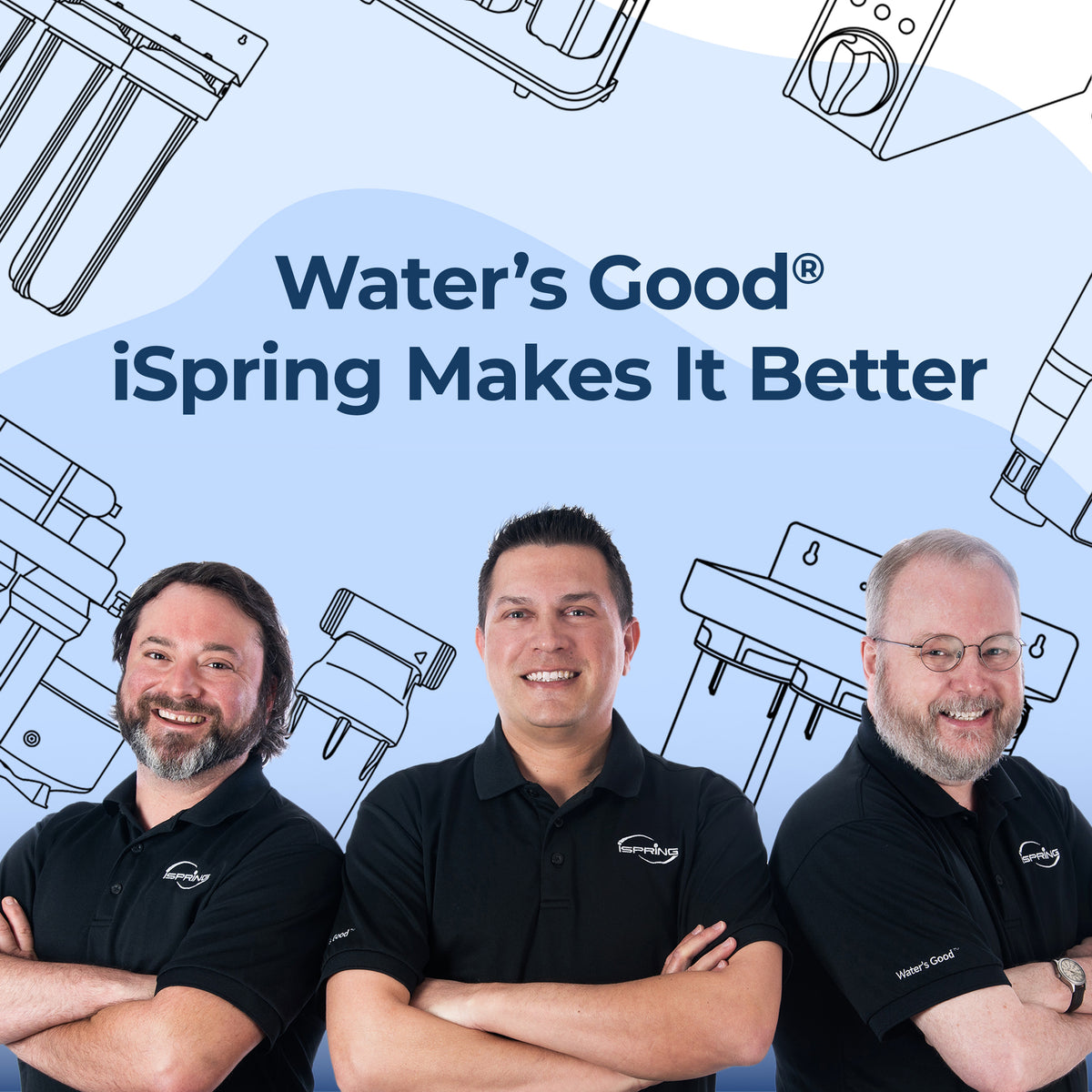 iSpring WGB32BM Whole House Water Filter System, Reduces Iron, Manganese, Chlorine, Sediment, Taste, and Odor, 3-Stage Iron Filter Whole House