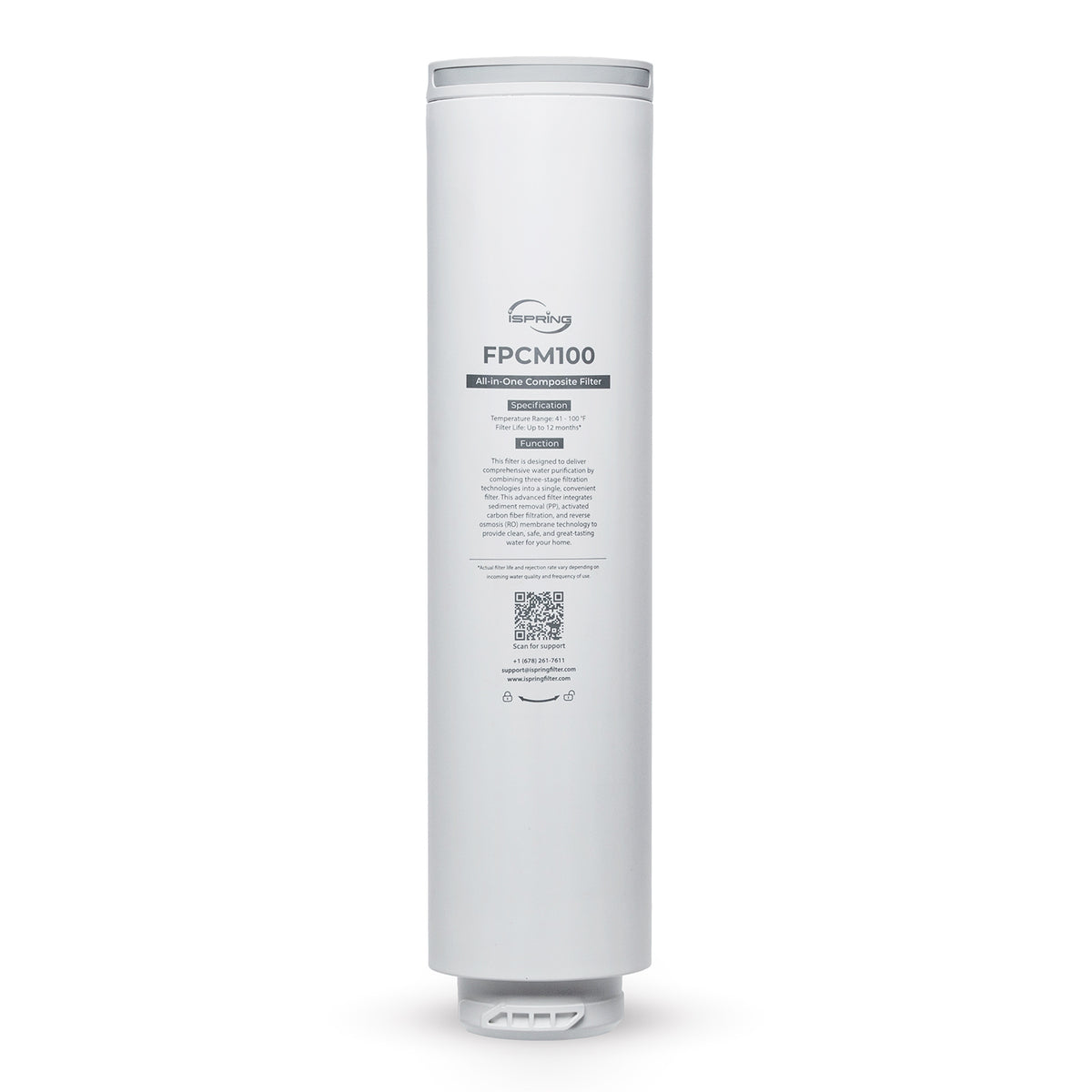 iSpring FPCM100 All-in-One Water Filter Replacement for RCD100SPKHC Sparkling RO Water Maker, 12-Month Lifespan