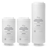 iSpring F3RO1200 Replacement Filter Pack for RO1200 Tankless Reverse Osmosis System, Includes 2 FPC1200 PPC Composite Filters & 1 MRO1200 RO Membrane, Up to 2 Years Lifetime