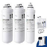 F7RCD100 2-Year Replacement Filter Pack for RCD100 RO System Countertop, Includes FPC100 x4, MCD100 x1, FCB100 x2, 7 Pieces