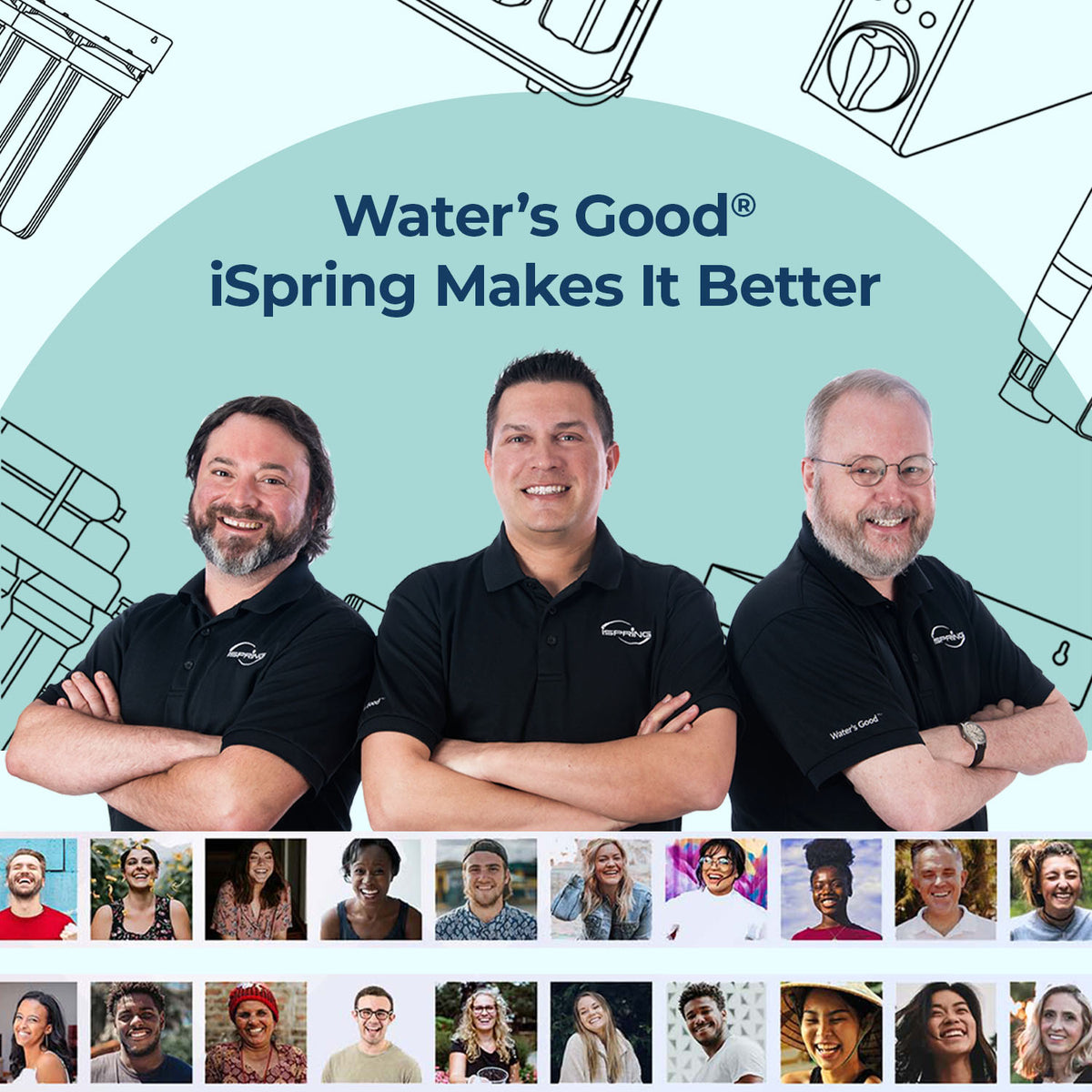 iSpring F3WGB31B Whole House Water Filter Replacement Pack with Sediment and Carbon Block Filters, Reduces up to 99% Chlorine, Sediments, Taste, Odor, Up to 12 Months, 10" × 4.5", Fits WGB31B