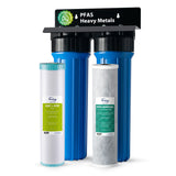 iSpring WGB22B-PFKS PFAS & Heavy Metal Whole House Water Filter System, Also Reduces Chlorine, Hydrogen Sulfide, Odor, Bad Taste, SGS-Tested Reducing up to 99% of PFAS, 1” Inlet/Outlet