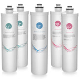 iSpring F5-CUA4 Replacement set, Fits CU-A4 Ultra Filtration 5-Filter Annual Replacement Pack