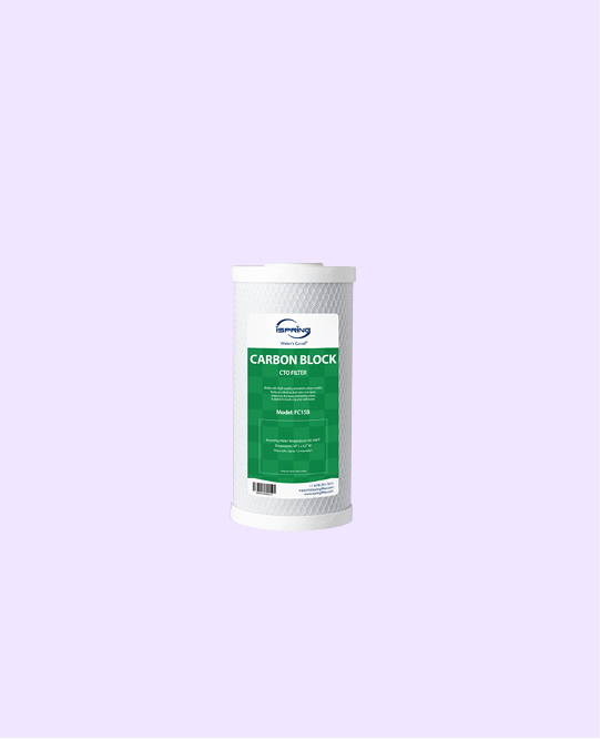 iSpring FC15B 5-Micron Coconut Shell Activated CTO Carbon Block Water Filter Replacement Cartridge for Under Sink and Whole House Water Systems