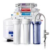 iSpring RCC2AK-UV, Upgraded 200 GPD, UV pH Reverse Osmosis System, 7-Stage RO Water Filtration System with Alkaline and Ultraviolet Filter, Ideal for Large Households and Offices, Patented Top-Mounted Faucet Design for Easy DIY Installation