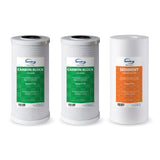 iSpring F3WGB31B Whole House Water Filter Replacement Pack with Sediment and Carbon Block Filters, Reduces up to 99% Chlorine, Sediments, Taste, Odor, Up to 12 Months, 10" × 4.5", Fits WGB31B
