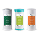 iSpring F3WGB31BKSNC Whole House Water Filter Replacement Pack, SGS-Tested to Remove up to 94.4% of Chloramine, Reduces Heavy Metals, Lead, Chlorine, Sediment, 10" × 4.5"; Filters, Fits WGB31B-KSNC