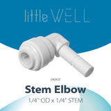 LittleWell 0404SEX2 1/4" Quick Fitting Stem Elbow, 0404SEX2, Pack of 2