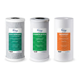 iSpring F3WGB31BPF Whole House Water Filter Replacement Pack, SGS-Tested, Remove up to 99% PFAS, Sediment, Chlorine, Taste & Odor, Up to 12 Months,10" × 4.5", Fits WGB31B-PF