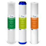 iSpring F3WCB32KS 20" x 2.5"; Whole House Water Filters for WCB32 Series Water Filter Systems, Includes Sediment, GAC KDF, and Carbon Block Filters