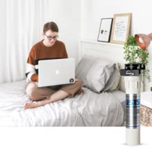 Spring under sink drinking water filter