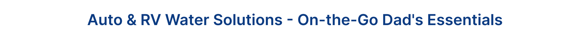 Auto & RV Solutions