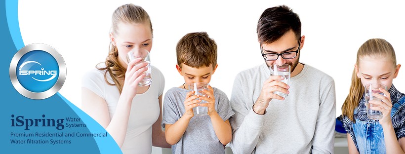 drinking clean filtered water 