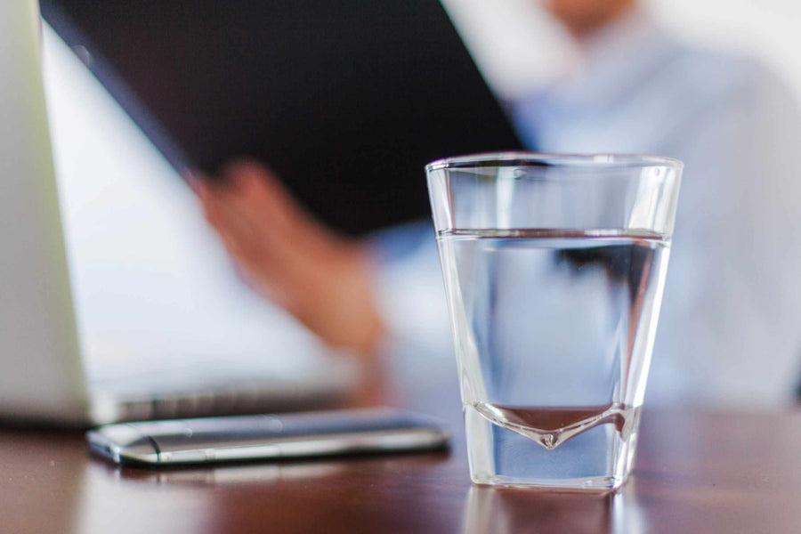 a bottle of filtered water