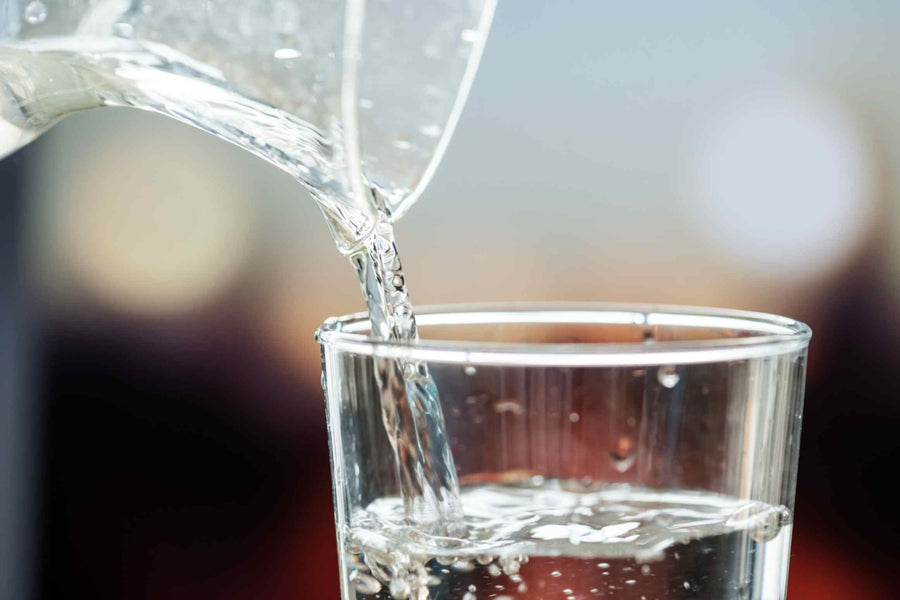 a bottle of filtered water