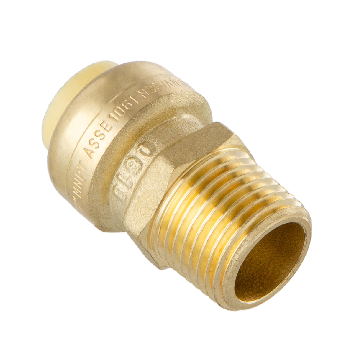 LittleWell ACPF8MPT8 Brass 1/2'' Push-Fit and Male Pipe Thread Coupling, Works the Same as A SharkBite