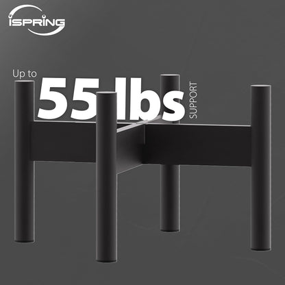 iSpring Wooden Stand for DGF2 Gravity-Fed Stainless Steel Countertop Water Filter System, Black Wood