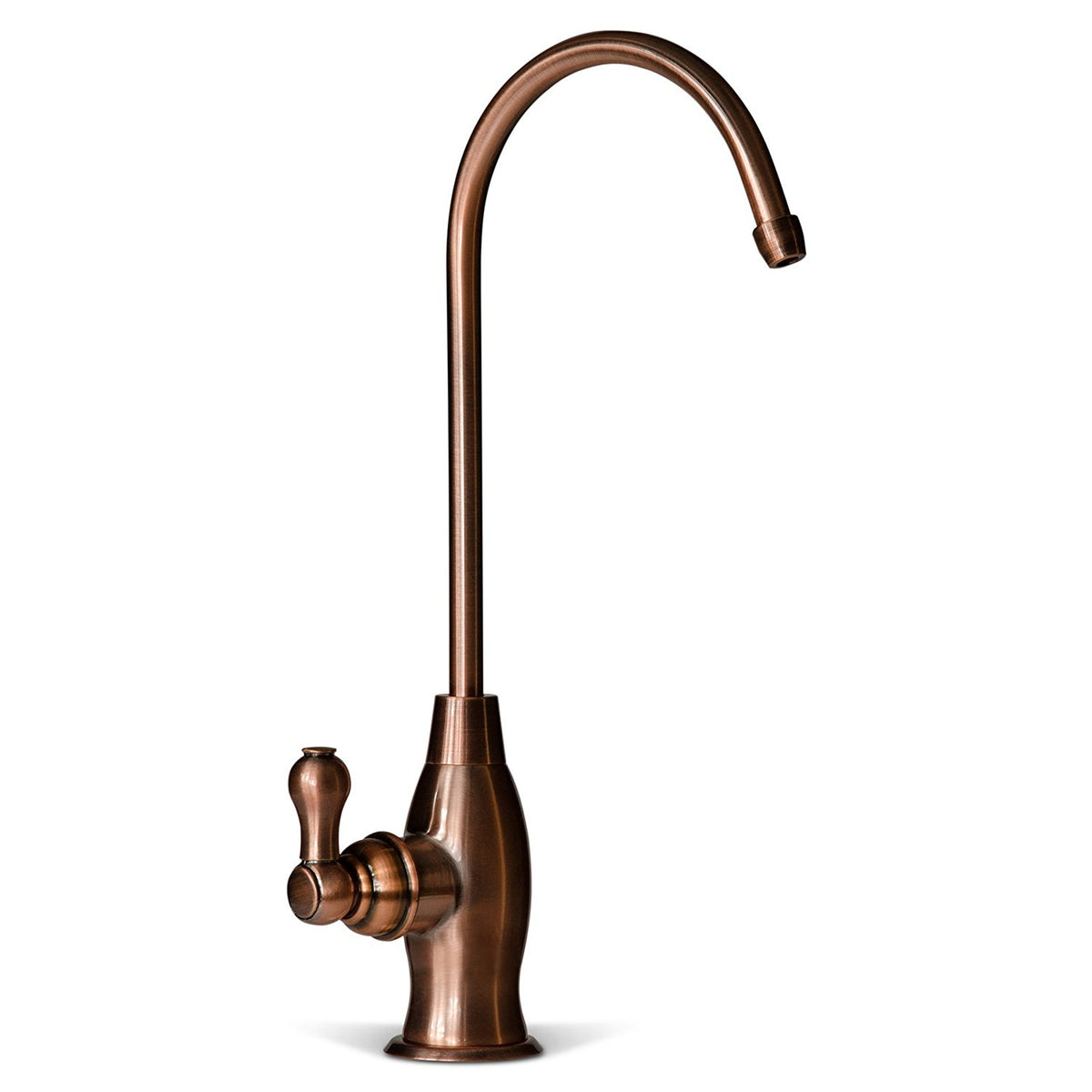 iSpring GK1-AW Lead-Free Faucet for RO Systems and Drinking Water Filtration Systems, Contemporary Coke-Shaped Style, High Spout, Antique Wine Finish