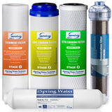 iSpring F4-FD15 10"x2.5"; Standard Water Filter Replacement Cartridges, Reverse Osmosis RO DI for Reef/Aquarium, 5-Piece
