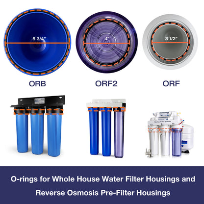 iSpring ORBX2 Replacement O-ring for WGB32B Series and WGB22B Series Whole House Water Filtration Systems - Pack of 2