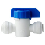 iSpring ABV1K Inline Ball Valve with Quick Fitting 1/4" to 1/4" fits most RO Water Systems