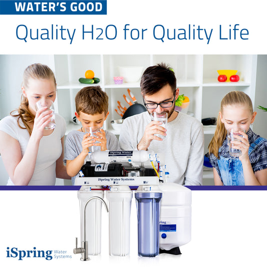 iSpring RCC7P 5-Stage Reverse Osmosis System with Pump, 75 GPD