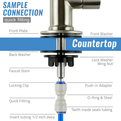 iSpring GA1-ORB Reverse Osmosis Faucet, Lead-Free Contemporary Drinking Water Faucet for RO Systems, High Spout, Oil Rubbed Black