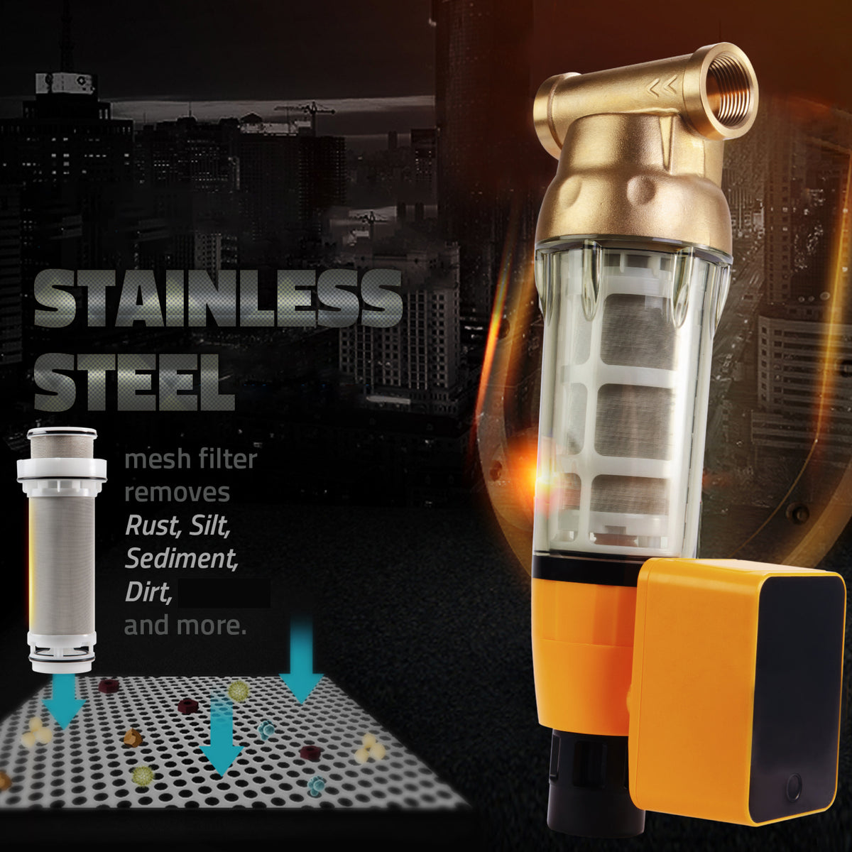 iSpring WSP50ARB+WF150K+WGB32B-PB Soft City Water Solution with Finest 3-stage  + Lead Removal