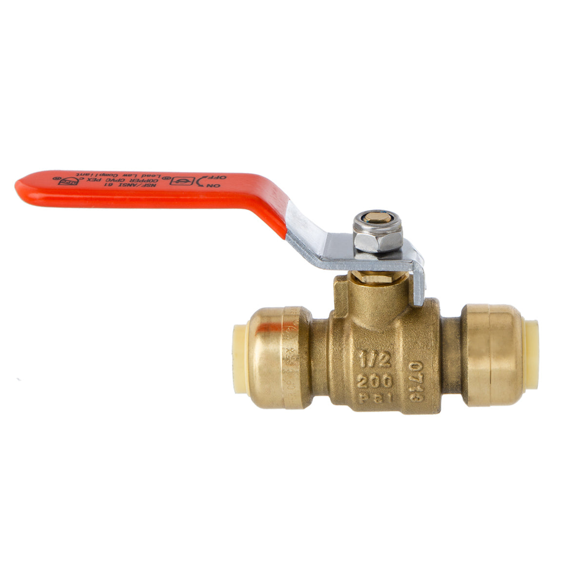 LittleWell ABPF8X2 Brass 1/2'' Push Fit Ball Valve, 2 Pack, works the same as SharkBite