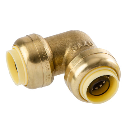 LittleWell AEPF8 Brass 1/2" Push Fit Elbow Fitting, works the same as SharkBite