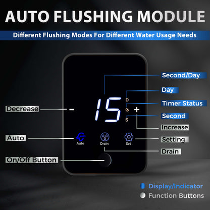 iSpring WSPARJ-BP Whole House Water Filter System Prefilter, Auto Flushing Spin Down Sediment Filter for Well Water, Integrated Bypass, 4-Mode Touch-Screen, Reusable, Jumbo Size