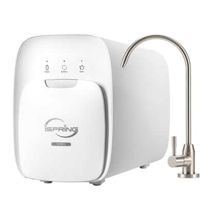 iSpring RO10001F Tankless Reverse Osmosis Water Filter, 8 oz in 6 Seconds 0.69 GPM Under Sink RO System, All-in-One Composite Filter, Up to 2-Year Life, 3:1 Pure to Drain Ratio, Filter Reminder
