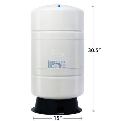 iSpring T20M 20 Gallon Pre-Pressurized Tank for Reverse Osmosis (RO) Systems with 14 gallons of Water Storage Capacity, 20, White