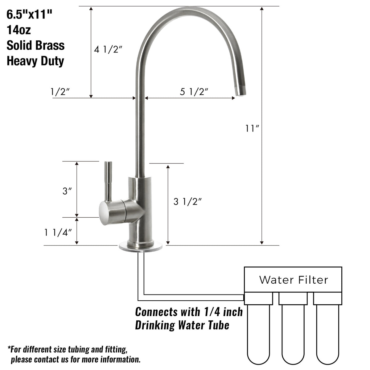 iSpring GA1-ORB Reverse Osmosis Faucet, Lead-Free Contemporary Drinking Water Faucet for RO Systems, High Spout, Oil Rubbed Black