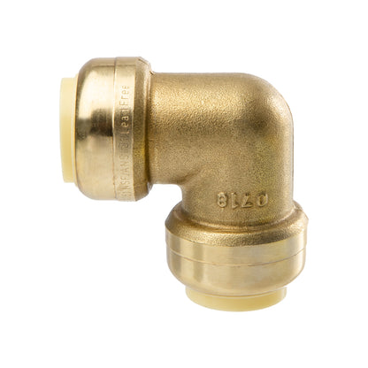 LittleWell AEPF12X4 Brass 3/4" Push Fit Elbow Fitting, 4 Pack, works the same as SharkBite