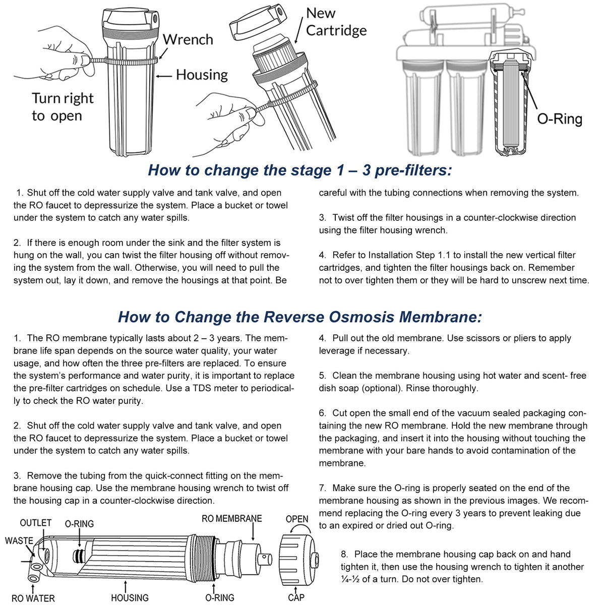 iSpring F9K NSF/ANSI 58 Certified 10" x 2.5"; Standard 6-Stage Alkaline Reverse Osmosis Water Filtration Systems 1-Year Filter Replacement Cartridges, 9-piece