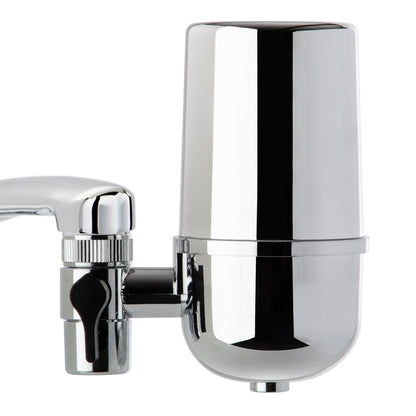 iSpring DF1 Series Faucet Water Filter, Carbon Block Water Filtration System, Tap Water Filter, Reduces Chlorine, Heavy Metals and Bad Taste -1 Filter Included