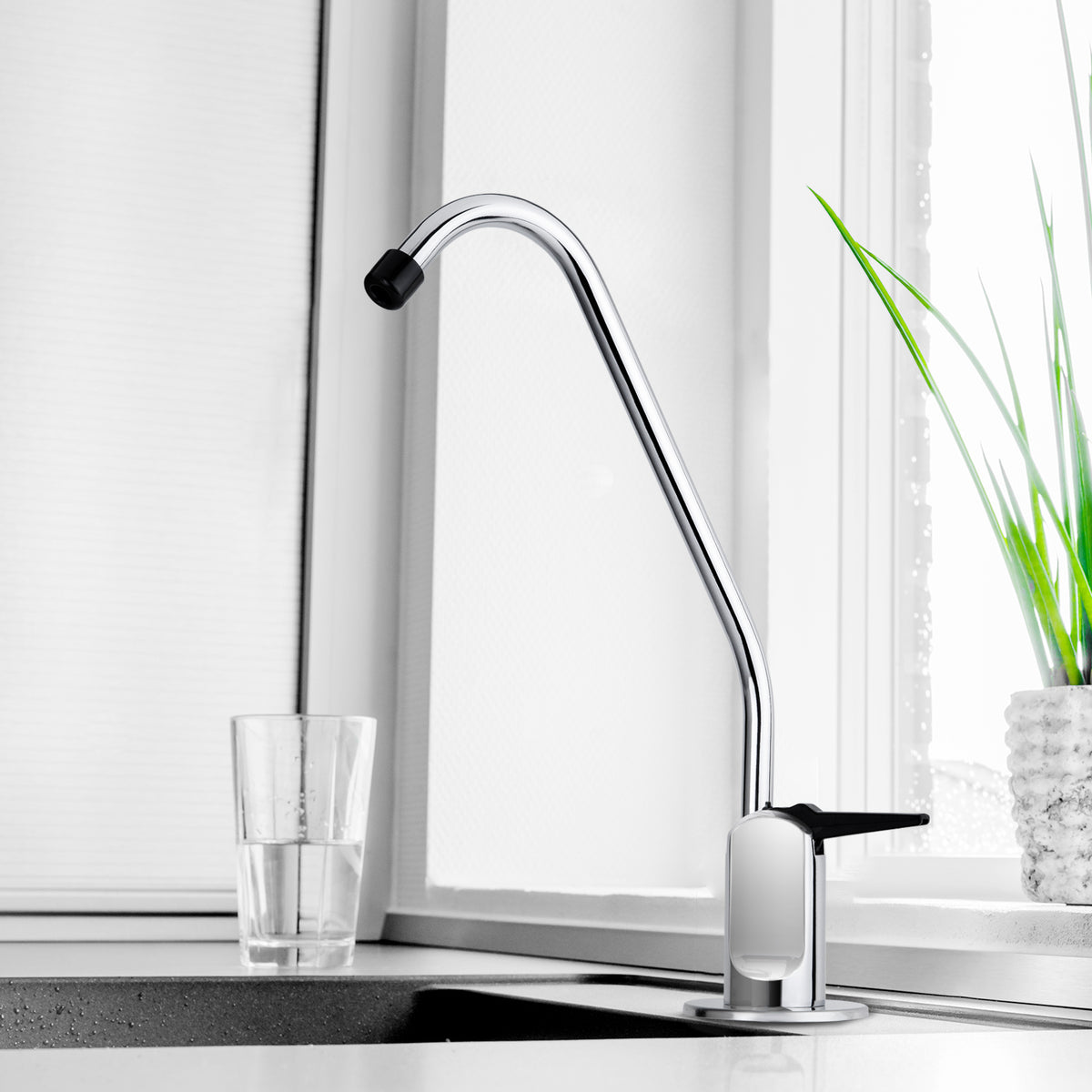 iSpring GB1 Lead-Free Reverse Osmosis Drinking Water Filter, Standard Non-Air Gap RO Faucet, Chrome