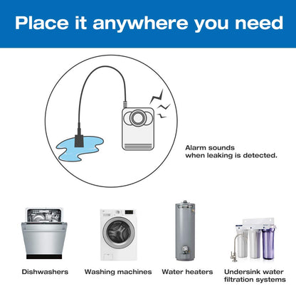 iSpring WD01 Leak Alert Electronic Water Detector/Water Sensor white, Flood Alarm
