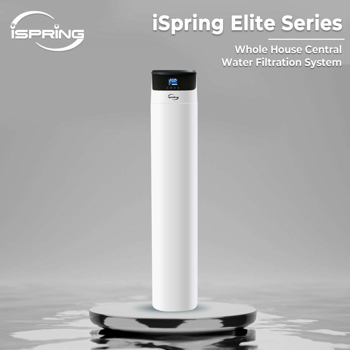 iSpring WCF200K Elite Series Whole House Central Water Filtration System with Automatic Control Head, Reduces Chlorine, Chloramine, PFAS, Lead