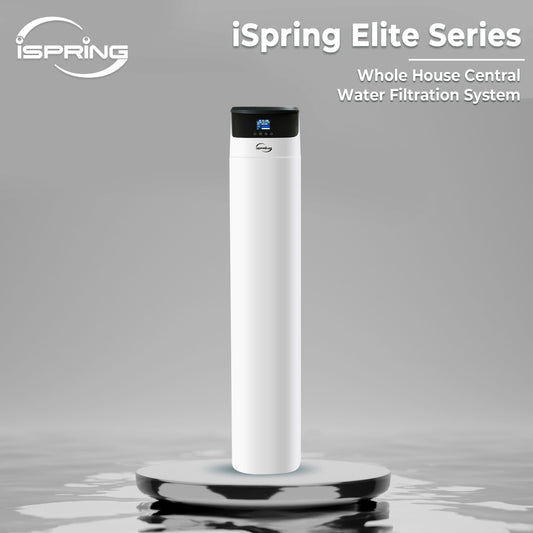iSpring WCF200K Elite Series Whole House Central Water Filtration System with Automatic Control Head, Reduces Chlorine, Chloramine, PFAS, Lead