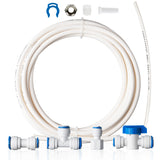 iSpring ICEK3 20 feet 3/8'' Tubing Water Line Splitter and Reverse Osmosis Refrigerator Ice Maker Kit, Fits PH100, RO100, US15 Series, Everything Included for Installation