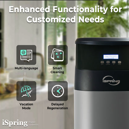 iSpring Elite Series Whole House Iron, Manganese, and Hydrogen Sulfide Reducing Water Filtration System