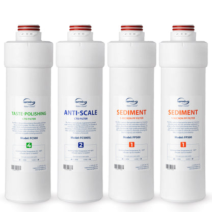 iSpring F4RO5004F 1-Year Replacement Filter Pack for RO5004F Tankless Reverse Osmosis System