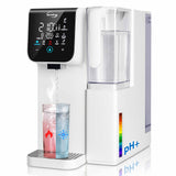 iSpring RCD100HCW Alkaline Hot &amp; Cold Countertop Reverse Osmosis System, Sleek White Finish, Remineralization RO Water Filter Dispenser, 9 Temperature &amp; 6 Dispensing Volume Options, TDS &amp; Filter Life Monitor, Plug and Play