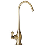 iSpring GK1-AB Lead-Free Faucet for RO System and Drinking Water Filtration Systems, Contemporary Coke-Shaped Style, High Spout, Antique Brass Finish