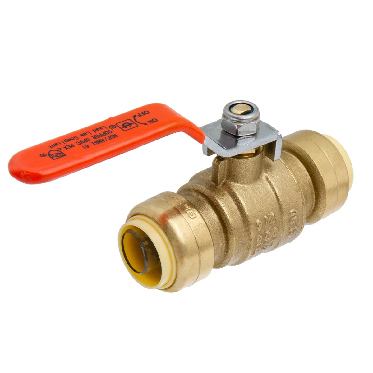 LittleWell ABPF12X10 Brass 3/4'' Push Fit Ball Valve, 10 Pack, works the same as SharkBite