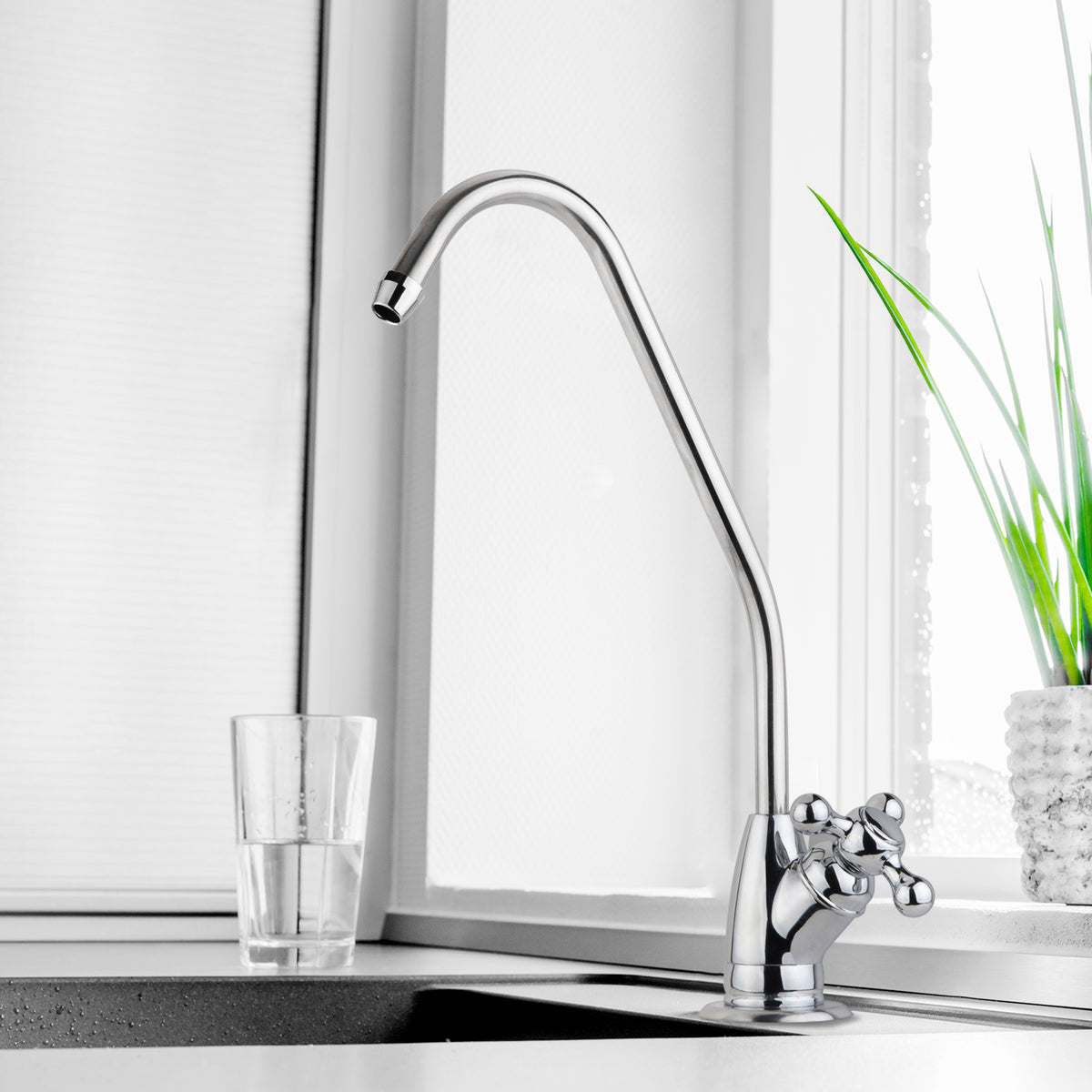iSpring GS3 Lead-Free Reverse Osmosis Water Filter Drinking Water Faucet, Non-Air Gap RO Faucet, Chrome Finish