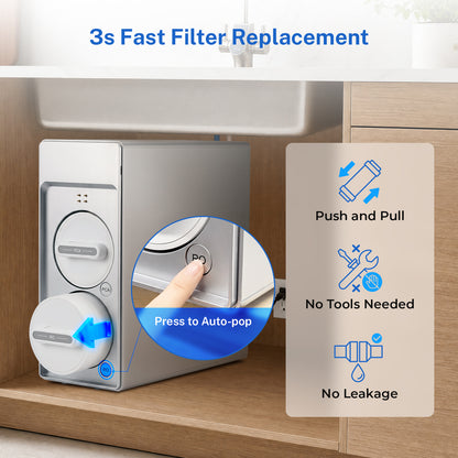 iSpring MRO1200 RO Membrane Replacement Filter for RO1200 & RO1200AK Tankless Reverse Osmosis Systems, Up to 24 Months Lifetime, 0.0001 ¦Ìm RO Membrane, Reduces TDS PFAS Heavy Metals